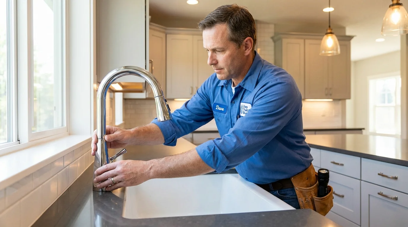 Kitchen faucet installation by Johns Plumbing LLC in Bamberg