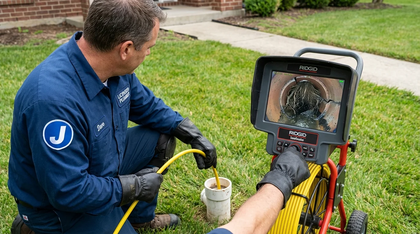 Sewer camera inspection being performed by Johns Plumbing LLC in Bamberg