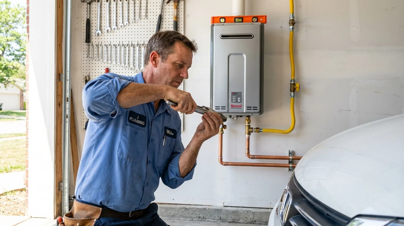 Tankless water heater installation by a Johns Plumbing LLC plumber in Bamberg
